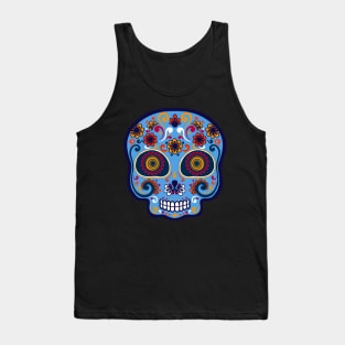 Calavera azul pink Tank Top